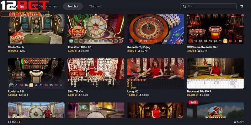 Tổng quan chung về casino 12bet