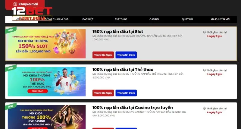 Lợi ích hàng đầu khi có cơ hội nhận khuyến mãi tại 12bet