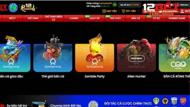 Vua Bắn Cá 12bet - Giải trí và cơ hội đổi thưởng hấp dẫn